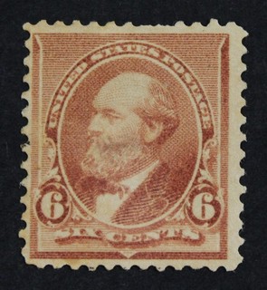 CKStamps: US Stamps Collection Scott#224 6c Garfield Unused NG Small Thin