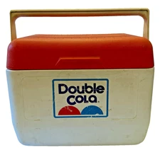Vintage Double Cola Plastic Lunch Cooler