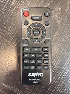 Sanyo NC095 Remote Control For DVD Player Black Compact Design Lightweight