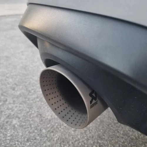2 X 4” STAINLESS STEEL 304 SAND BLASTED AKRAPOVIC EXHAUST TIPS UNIVERSAL BMW VW - Picture 3 of 5