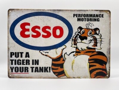 Blechschild Esso 20x30cm Nostalgie Retro Reklame Vintage Geschenk Deko Garage