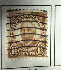 1930 Warren G Harding  1 1/2 Cent Stamp