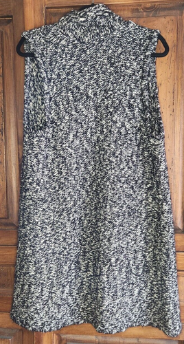 Chico's Sleeveless Open Sweater Vest Duster in Black Heather Chico's size 2 L 12 - Picture 4 of 8