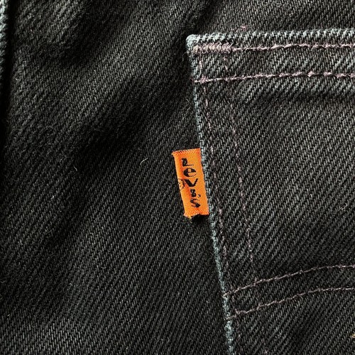 Levi's 615 02 1970s Vintage Naranja Tab Negro Regulares Recta Vaqueros W38 L34 - Imagen 6 de 12