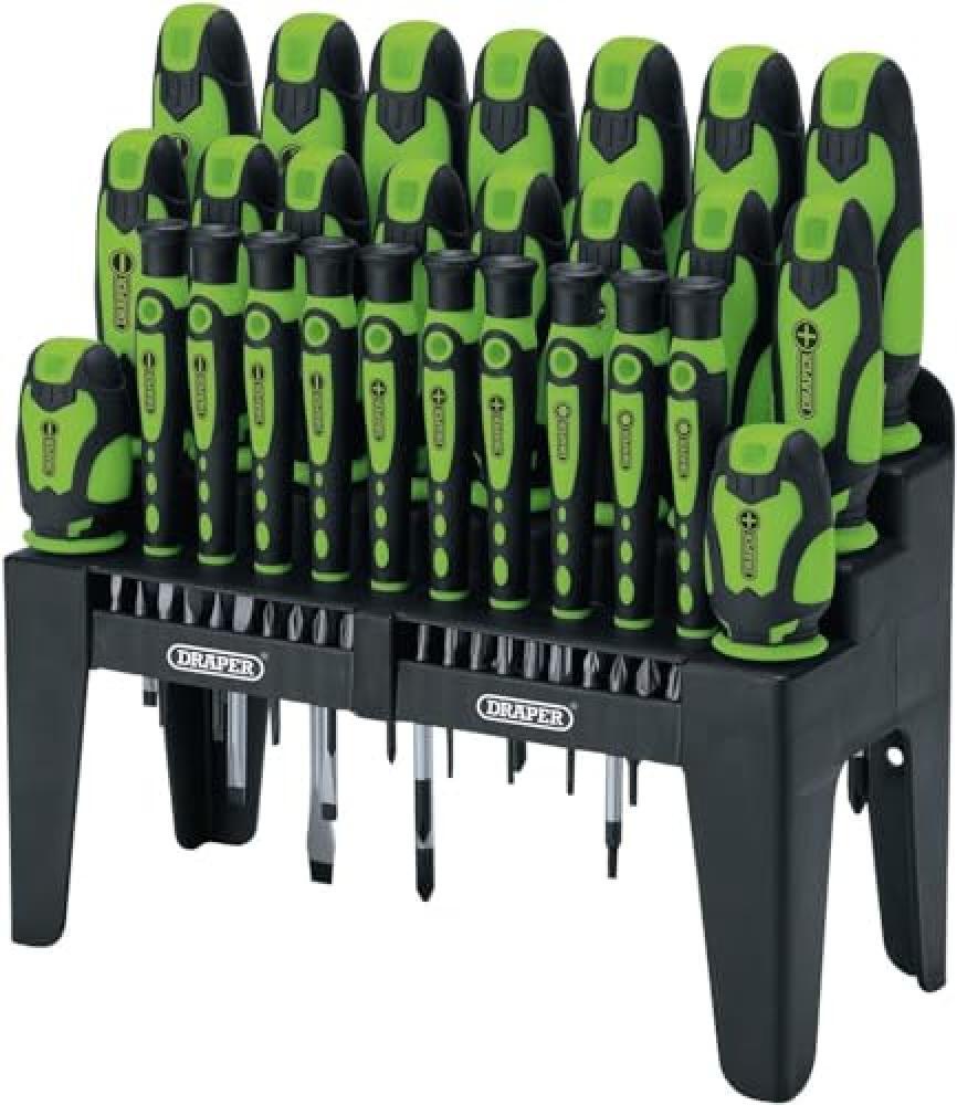 Draper 16760 - Set di cacciaviti e punte con impugnatura morbida, 47 pezzi, colo