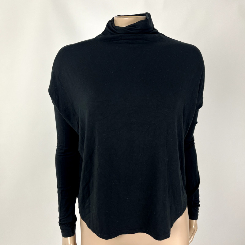 Babaton Women's shirt 2XS XXS Mock Neck Soft Long Sleeve Rayon Blouse D4-20