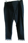 Womens Style & Co. black pull up pants ankle trim decoration 2 back pockets 14 — photo 1
