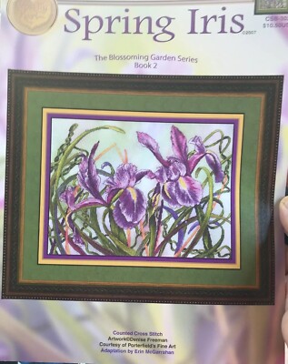 Spring Iris Counted Cross Stitch Chart Pattern Rare Cross My Heart Csb-302