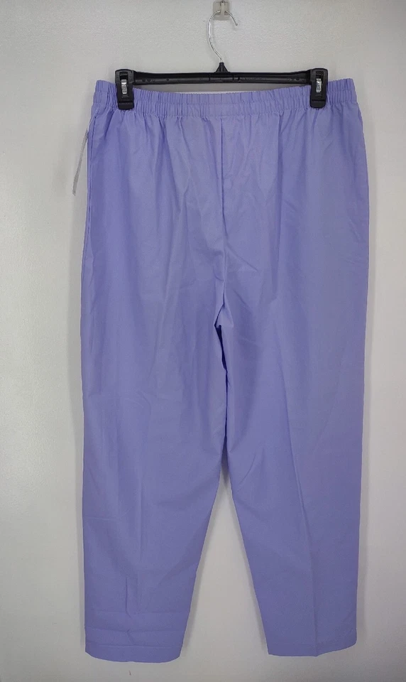 Pantalones Karen Scott para mujer talla 16 cintura elástica cremallera a presión mezcla de poliéster nuevos con etiquetas Foto 2 de 4