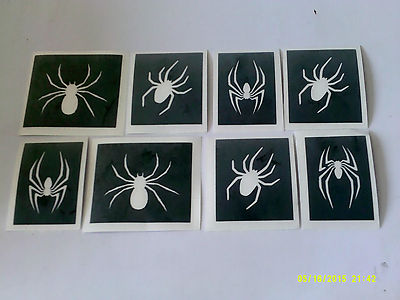 30 x Spinne Schablonen fur Glitzer Tattoos / Airbrush Gitarre Jungen Kinder 