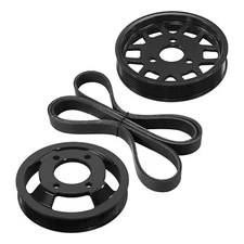 Power Steering Pump Water Pump Pulley w/ Belt Kit For BMW E46 Z3 M52TU M54