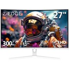Z-EDGE 27" 1080P  300Hz 1ms Ultra-Slim Bezel Curved Gaming Monitor - Black/White