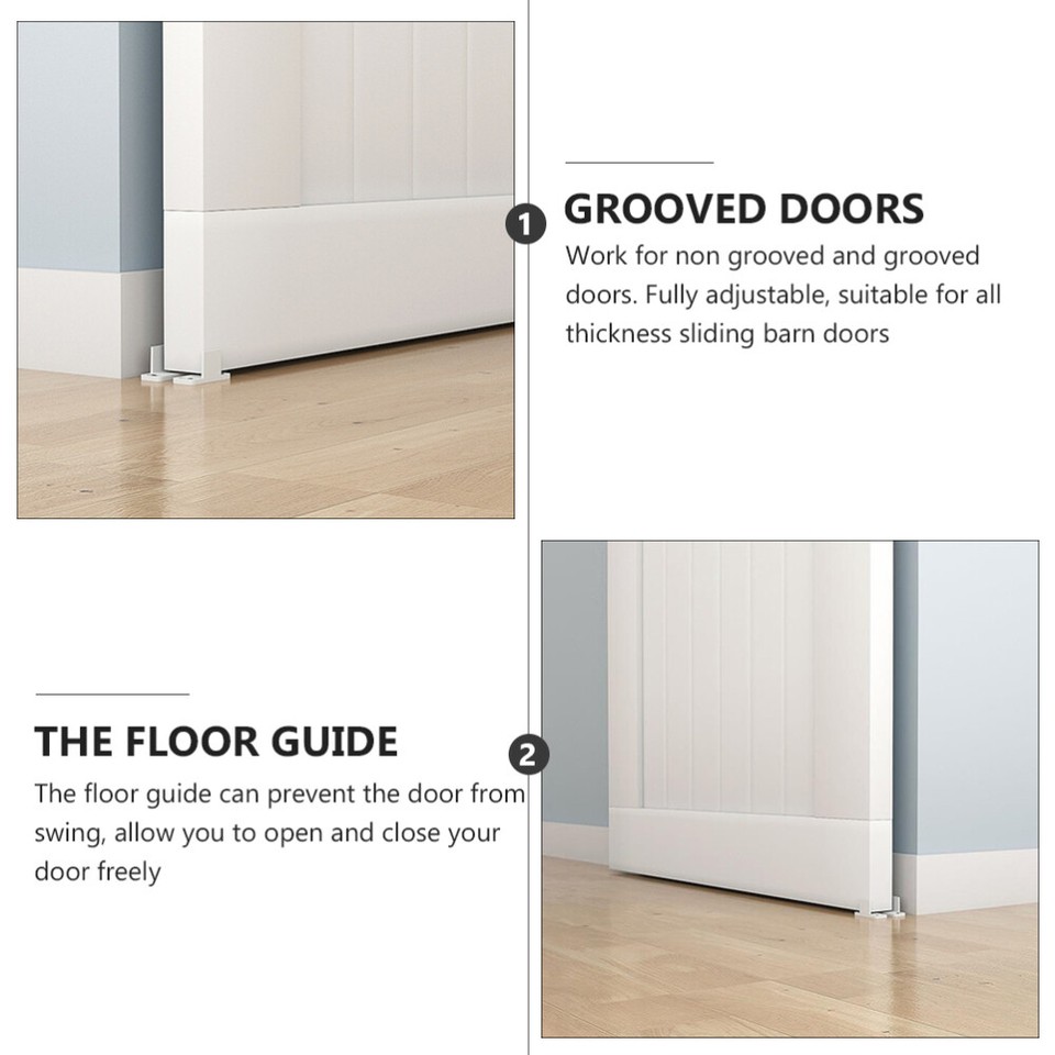 2 Sets Pocket Door Bottom Guide Barn Floor Hardware Accessories Man eBay