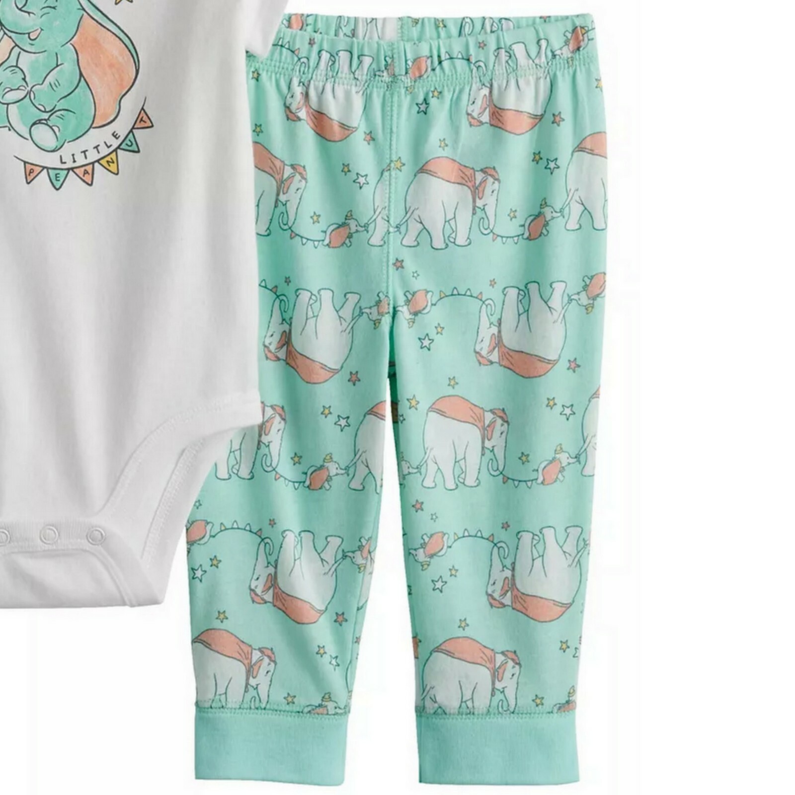 Disney's Dumbo Baby Bodysuit, Pants & Bib 3pcs Set by Jumping Beans Size 12mons