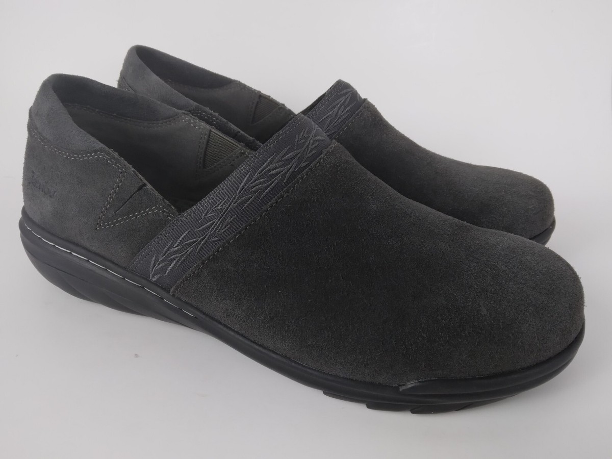 Jambu Betty Gray Slip On Loafers Casual Leather Suede Womens 