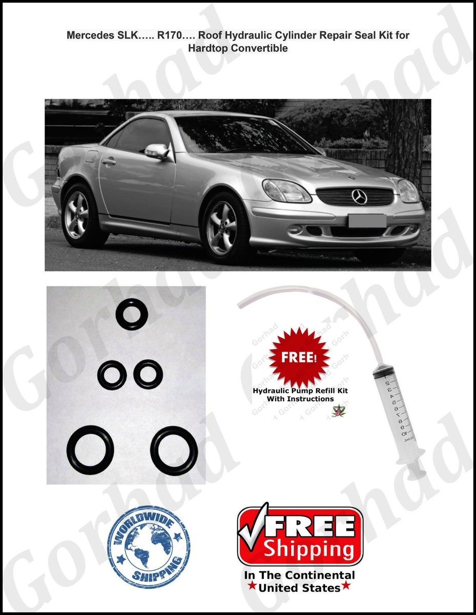 Convertible Top Hydraulic Cylinder Repair Seals For 1996-2004 Mercedes SLK 200 320 R170