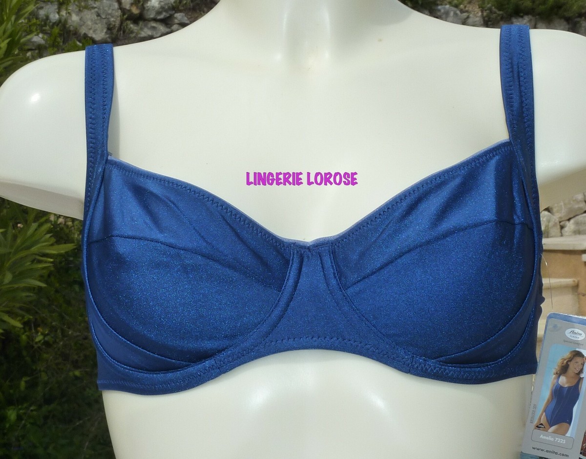 Maillot De Bain 1 Pièce Anita Amelia - Taille 42, Bonnet C - Bleu, Neuf Avec étiquettes