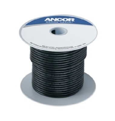 Ancor 106002 Marine Primary Tinned Copper Boat Wiring (12-Gauge, Black, 25-Feet)