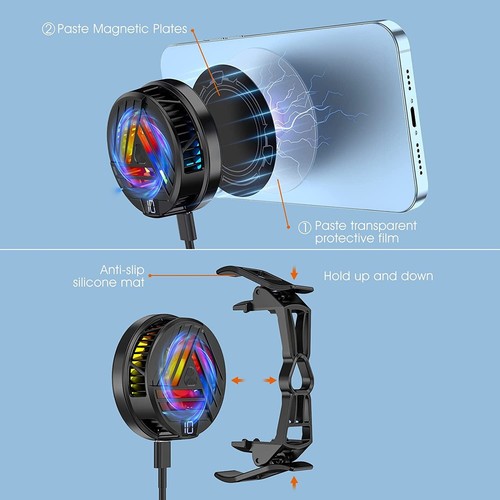 Magnetic Cell Phone Cooler - LED Display - Instant Cooling - Ultra-Quiet - 150g - Photo 6 sur 9