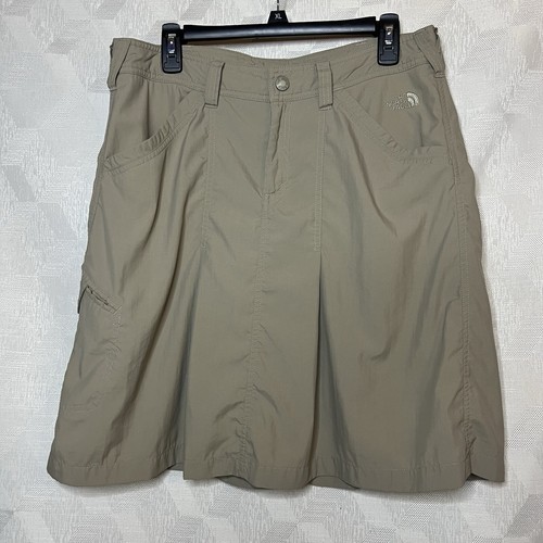 The North Face Damen Gr. 12 Khaki Plissee A-Linie Freizeit Outdoor Rock Taschen