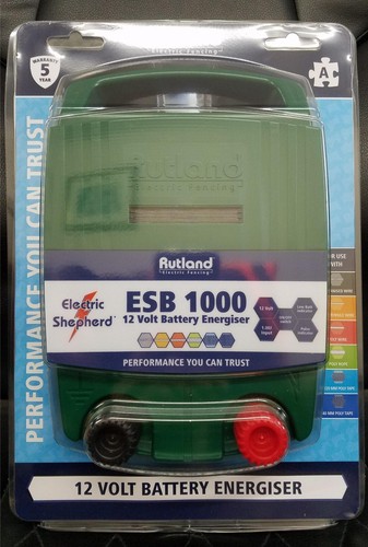 RUTLAND ESB1000 FENCE ENERGISER - 12v Battery Fencing Electric Shepherd ESB 1000 - Picture 2 of 2