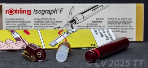 Rotring 158 050 isograph F (Film) 0,50 mm - Tuschefüller / technical pen - NOS - Bild 3 von 6
