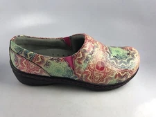 Klogs Women's Mission Multicolor Floral Print Patent Clog Non-Slip Sz 10 M