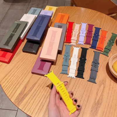 Watch Band Band Strap For Apple Watch Ultra 2 Series 9 8 7 6 5 4 SE Silicone