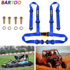 RASTP Racing Seat Belts 4 Point 4PT Harness Nylon Adjustable Blue