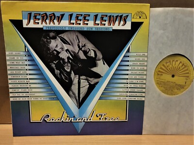 JERRY LEE LEWIS-LP-ROCKIN' AND FREE (Previously Unissued Sun Sessions)-1974-gut 