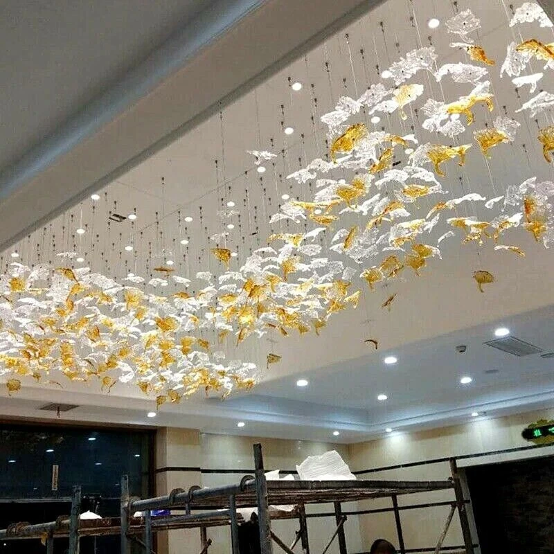 Glass leaf pendant clearance