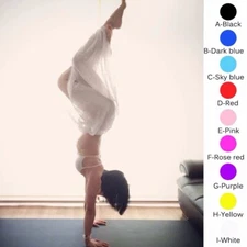 Woman Chiffon Slit Harem Yoga Pant Belly Dance Trouser Genie Fancy Pants