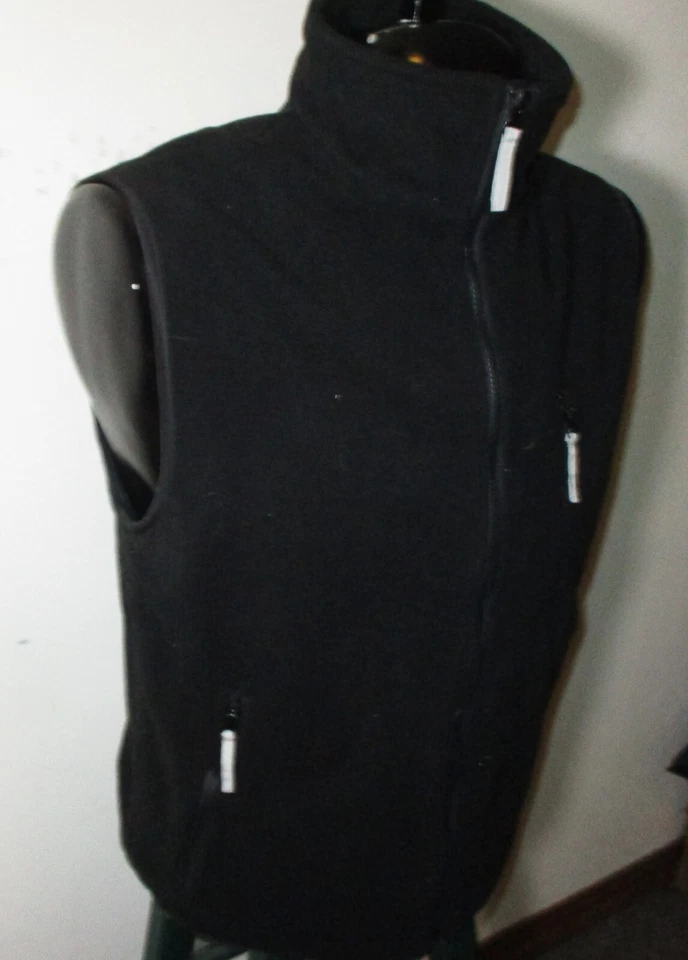 ActiVheat 黑色全拉链加热抓绒背心 S 码 — 第 3/4 张图片