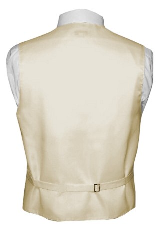 Herren Champagner Satin formelle Smokingweste, Fliege & Taschentuch. Abschlussball (XS - 6XL LANG) - Bild 2 von 3