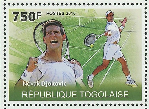 Tennis Stamp Novak Djokovic Roger Federer Rafael Nadal Jankovic S/S MNH - Picture 3 of 12