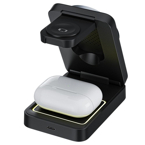 W91 15W 3 in 1 Foldable Magsafe Wireless Charger for iPhone 16/15/14/13/12 Serie - Photo 5 sur 22