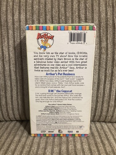 Arthur’s Pet Business VHS Tape Plus D.W. The Copycat VHS Tested - Imagen 2 de 2