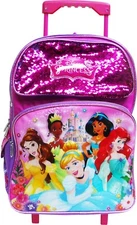 Princess 16" Large Rolling School Backpack Girl's Book Bag