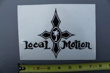 Local Motion Surfboards Hawaii Black V52C Vintage Surfing STICKER Window DECAL