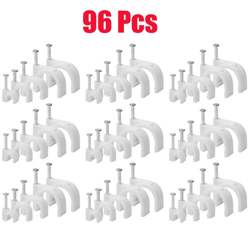 48 ~ 144 clips de fil rond pour mur, blanc, 4 mm, 6 mm, 8 mm, 10 mm, 14 mm - Photo 8/9