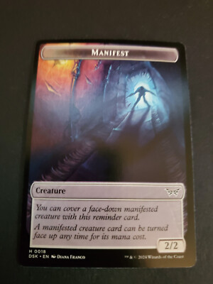 mtg manifest double faced cards Horror / Manifest Double sided Token MTG DSK 0010 NM