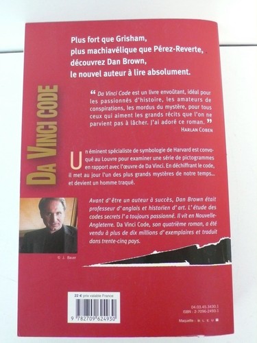 DA VINCI CODE DAN BROWN JC LATTÈS 2004 BEAU LIVRE 23X15 - Picture 3 of 3
