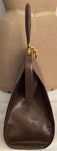 1988/89 CHRISTIAN DIOR Vintage brown Lizard Doctor’s Bag - Picture 5 of 10