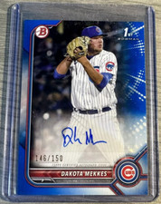 2022 Bowman Prospect Autographs Blue #PPADM Dakota Mekkes 146/150 Chicago Cubs