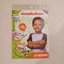 Nickelodeon 25 Temporary Tattoos New Sealed Rugrats, Hey Arnold 90's 00's