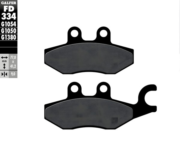 BremsbeläGe Set Galfer 2X FD334G1054 Semi-Metall Vorne 9Mm FüR Piaggio X Evo X8-image