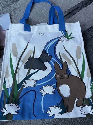 NEW RADLEY LUNAR NEW YEAR OF THE RABBIT PICTURE BAG & Large Purse & Canvas Bag - Picture 8 of 10
