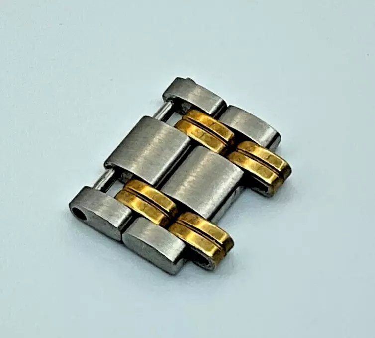 BRACELET DE MONTRE GUCCI 11 MM DEUX MAILLONS POUR 9000 L 1ÈRE GÉNÉRATION BICOLORE