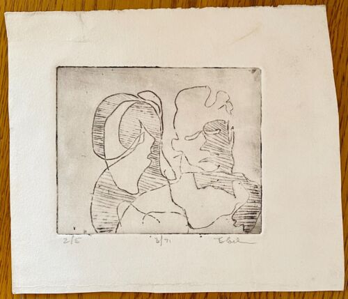 Original Modern to Abstract Etching Signed, Dated, & No Block or Bloch 3/71 3/5 - Picture 2 of 6