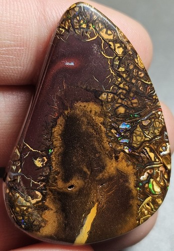 Polished Boulder Opal From Yowah Blue & Green Matrix 66.4 Ct Lapidary Australian - Picture 2 of 11